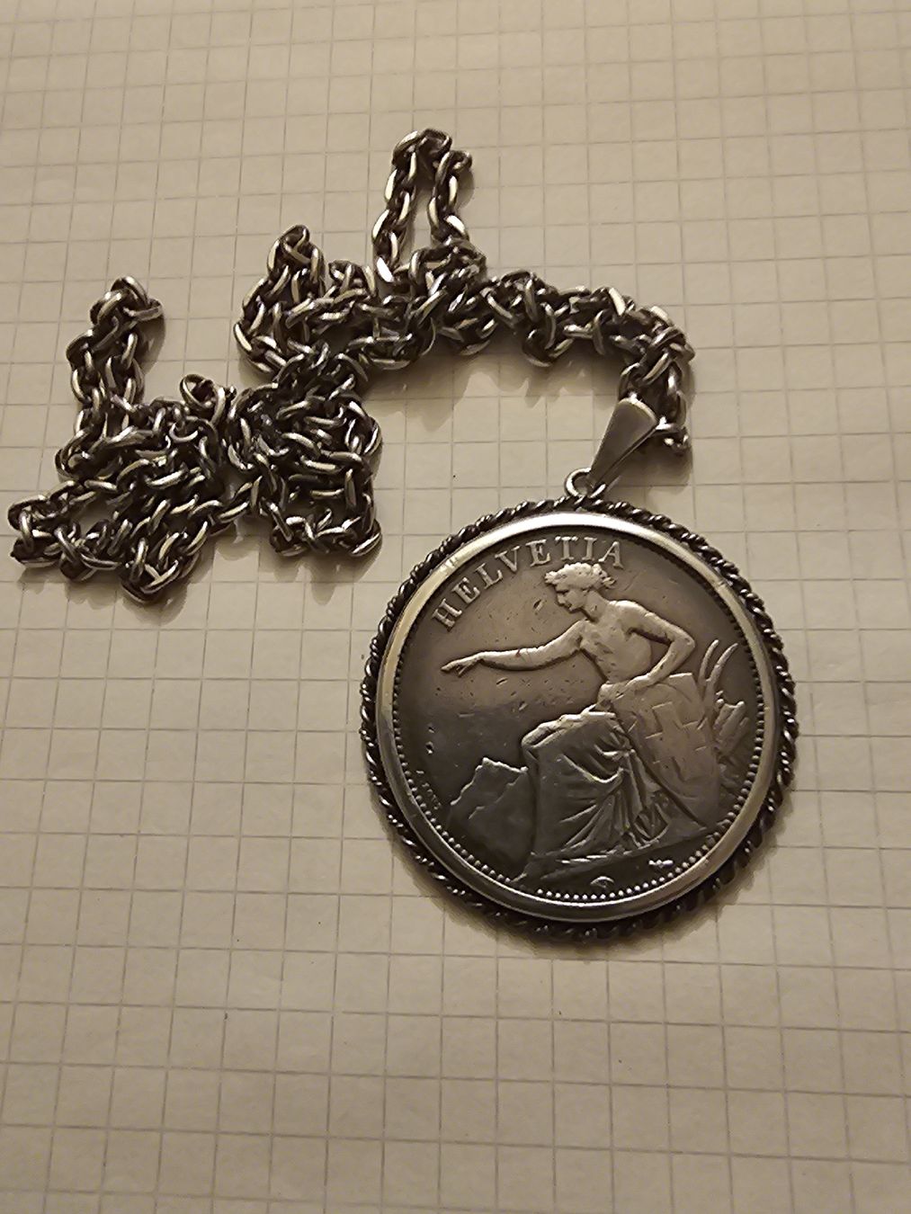 Tutti le monete: monnaie suisse 1850 en pendentif – Usato da Yverdon-les-Bains venduto da mancheacoulles