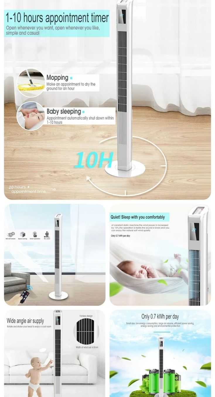 Ventilatori: + 120cm Turmventilator mit Fernbedienung Ventilator Timer Sä – Nuovo e nell'imballaggio originale da Amriswil venduto da JaJa-Express