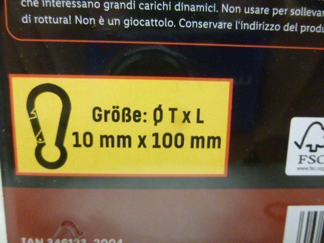 Attrezzatura da arrampicata: Crochet Mousqueton - Karabiner Haken  - 100%NEW – Nuovo e nell'imballaggio originale da Pambio Noranco venduto da Pol69 1