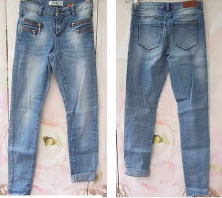 s.Masse Gr. xxs ONLY Jeans vorne coole Zipper statt Taschen