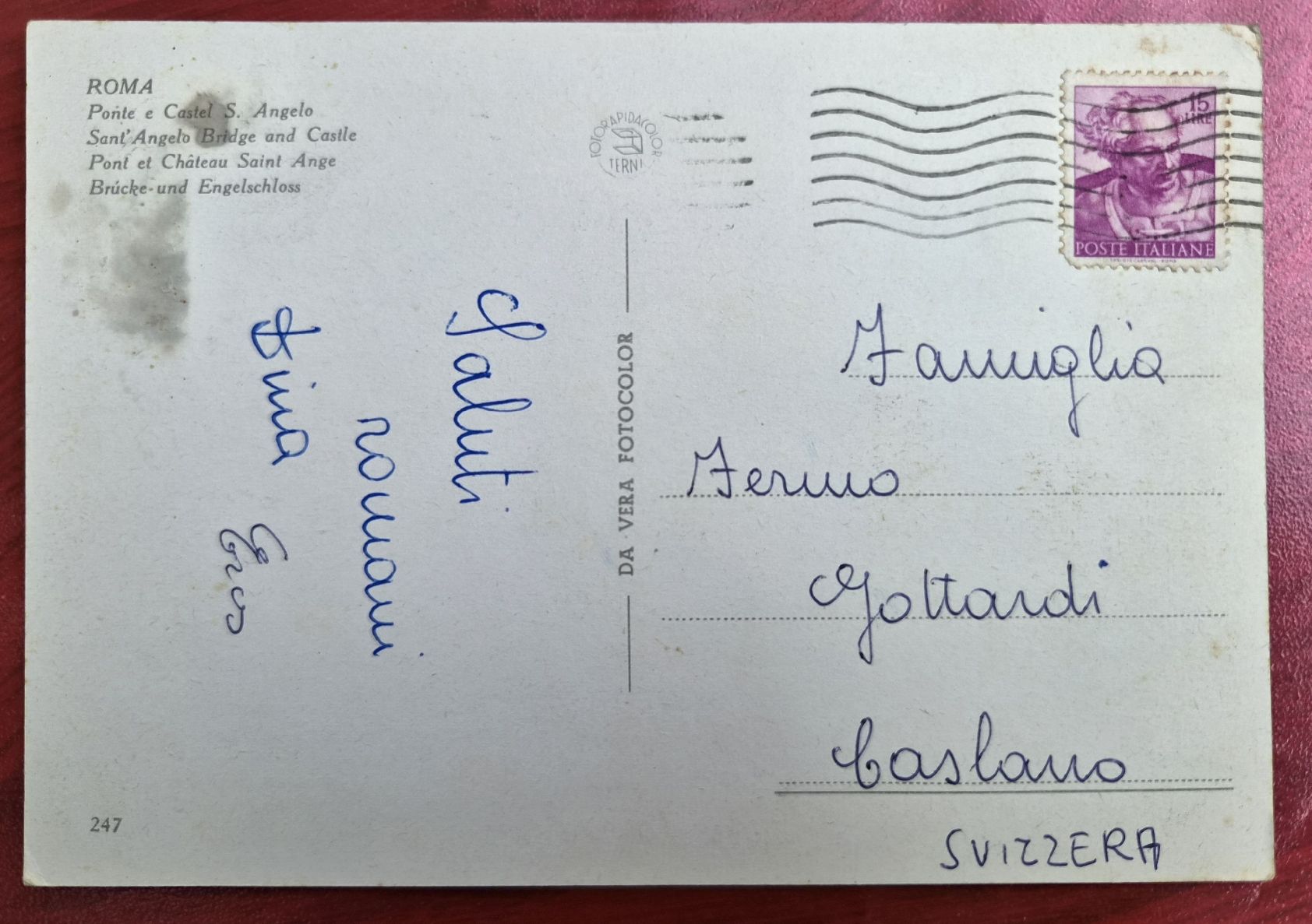 Ansichtskarten: Rom Engelsburg alt – Gebraucht aus Melchnau von Arthurius 1