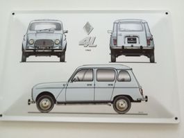 Blechschild-RENAULT 4 L - 1962