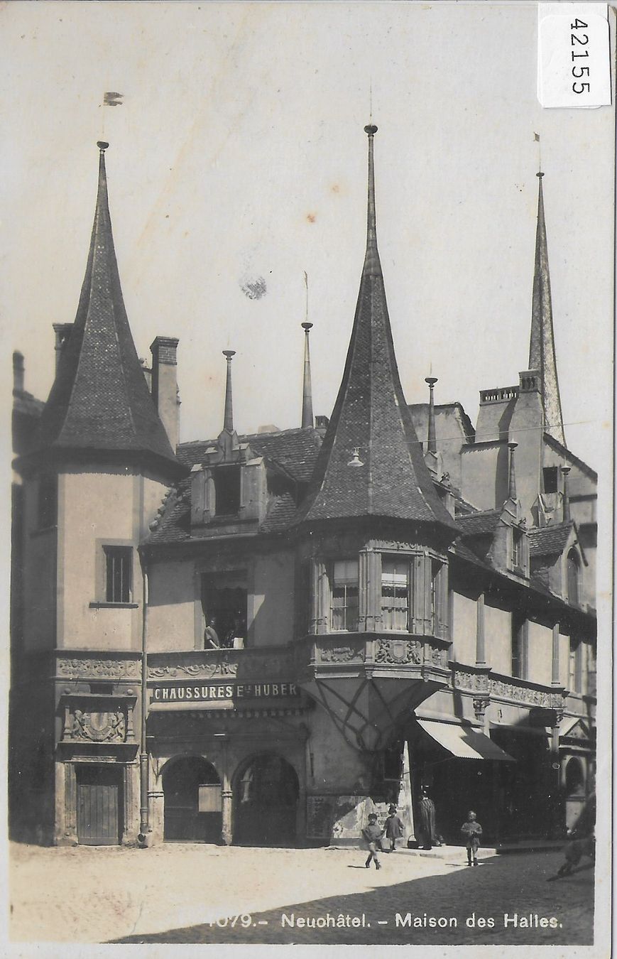 Cartoline postali: Neuchatel - Maison des Halles – Usato da Ettingen venduto da Kartenplanet