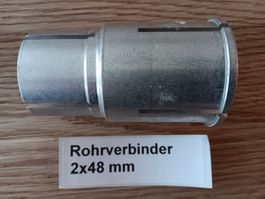 CB Funk  Amateurfunk Mastrohrverbinder Rohr 2 x 48 mm