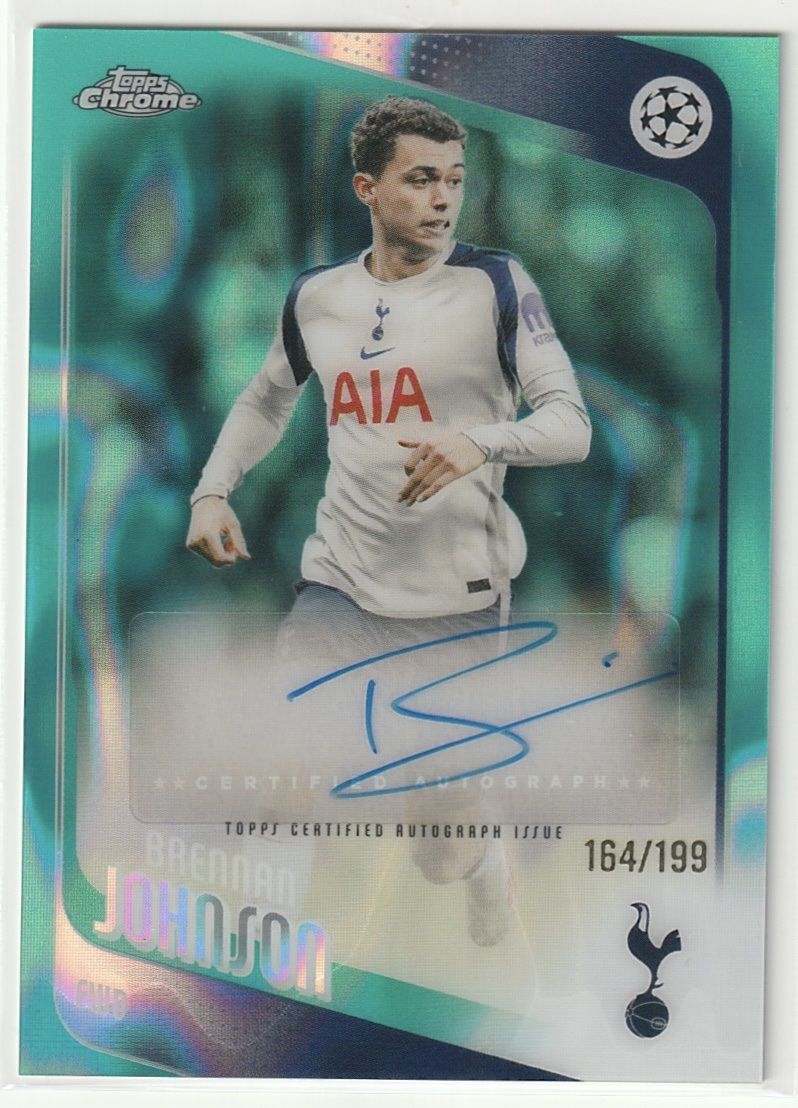 Topps Sammelbilder & Trading cards: Brennan Johnson Auto /199 Topps Chrome Tottenham Numbered – Gebraucht aus Biel/Bienne von historian-198