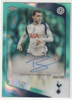 Brennan Johnson Auto /199 Topps Chrome Tottenham Numbered