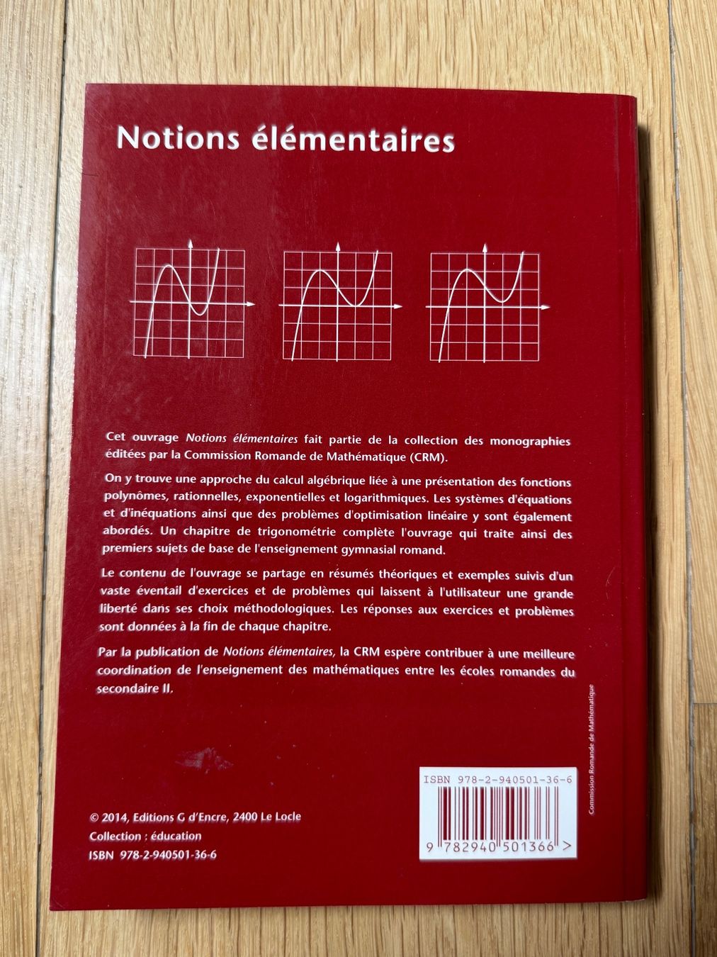 Libri: "Notions élémentaires" Fonctions – Usato da Jussy venduto da Retrove 1