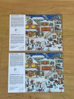 2 Bastelbögen "Advents-Kalender" Im Winter; einzeln kaufbar