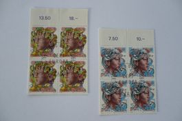 1986 Europamarken Satz 4er-Blocks ET SBK 725 - 726