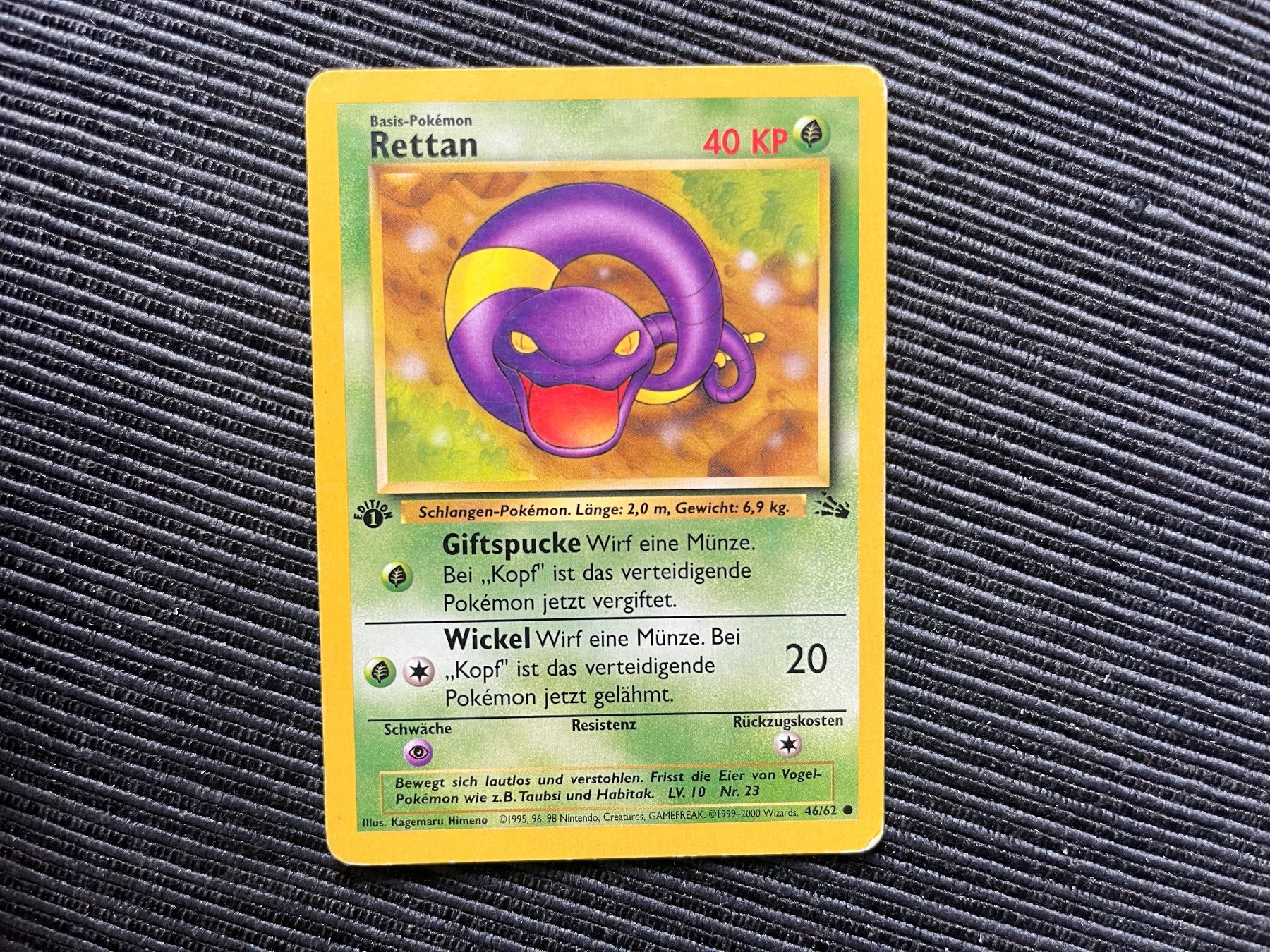 Pokémon Carte collezionabili: Pokemon Rettan 1.Edition Fossil Deutsch – Usato da Wabern venduto da Collectfun