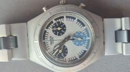 Swatch Chronograph Uhr silberfarben ohne Batterie