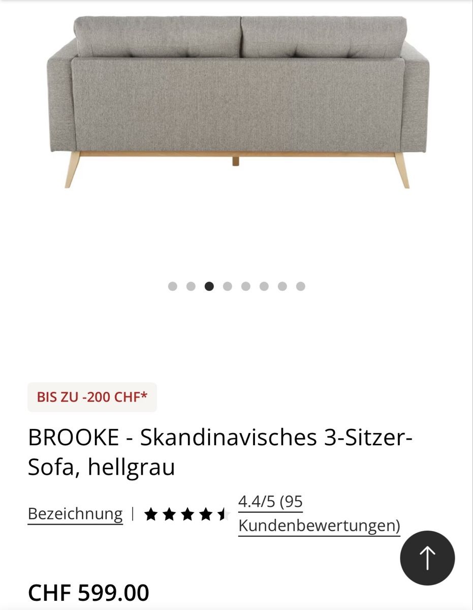 Sofas: Hellgraues Bettsofa Maison du Monde – Gebraucht aus Döttingen von serainasoler 3