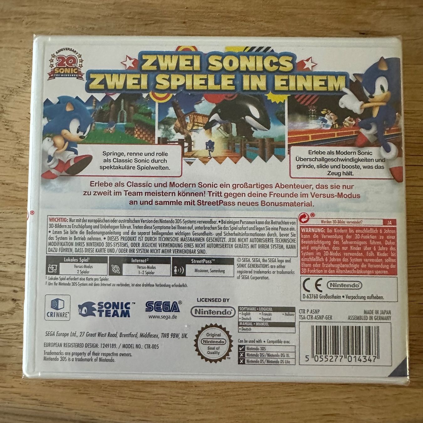 Nintendo Giochi: Sonic Generations für Nintendo 3DS Neu – Nuovo e nell'imballaggio originale da Kestenholz venduto da Mad18 1