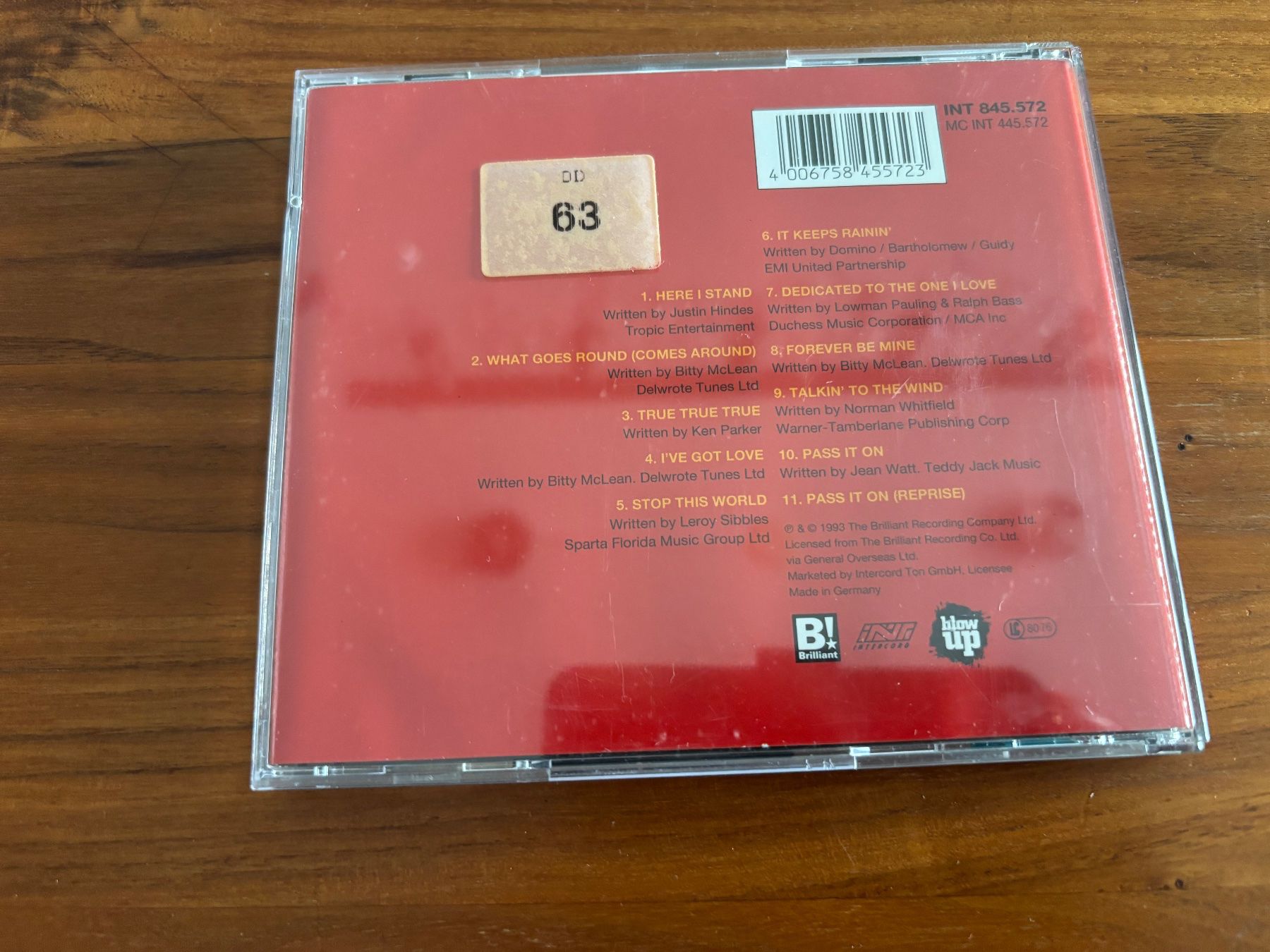 CD: CD Bitty Mclean Just to let you know – Usato da Balsthal venduto da Uroby 1