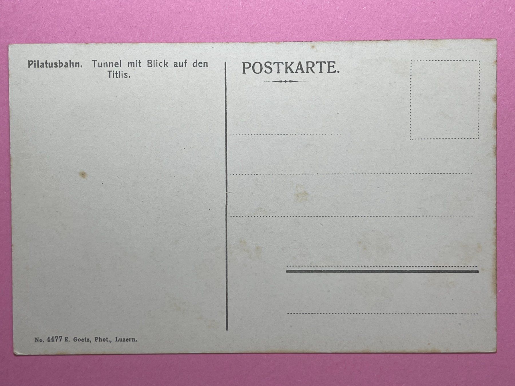 Cartoline postali: Pilatusbahn - Tunnel mit Blick auf den Titlis – Usato da Steg VS venduto da danwer74 1