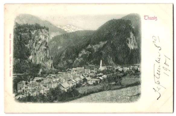 Cartes postales: Relief-AK Thusis, Totalansicht – D'occasion à Berlin par bartko-reher