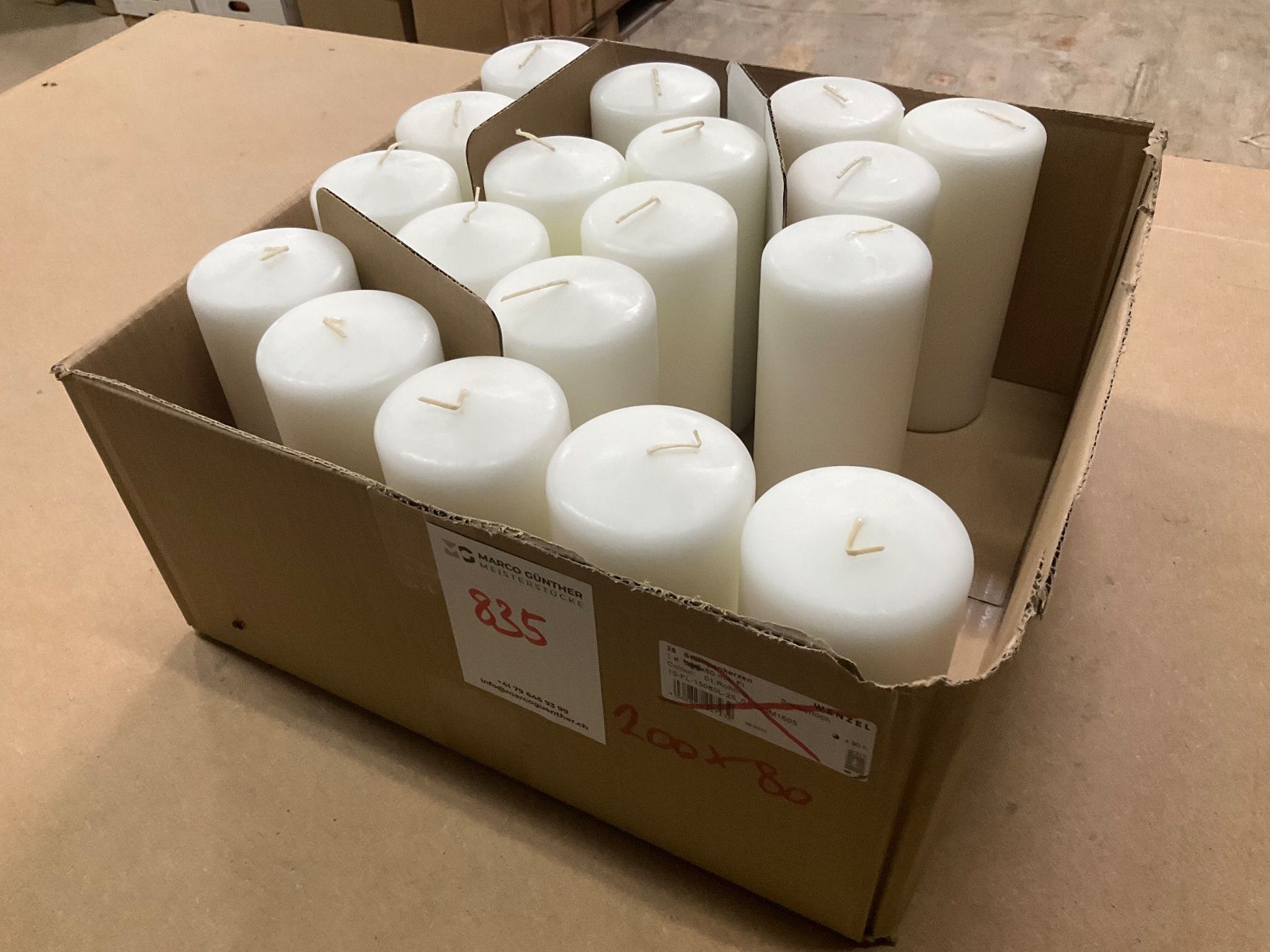 Kerzen: 835 Posten Kerzen Rohlinge aus Liquidation – Neu (gemäss Beschreibung) aus Derendingen von Meisterstuecke 2