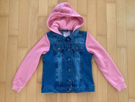 Jeansjacke rosa und blau