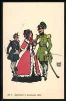 sign. De Warnay: Infanterie, Carabinier 