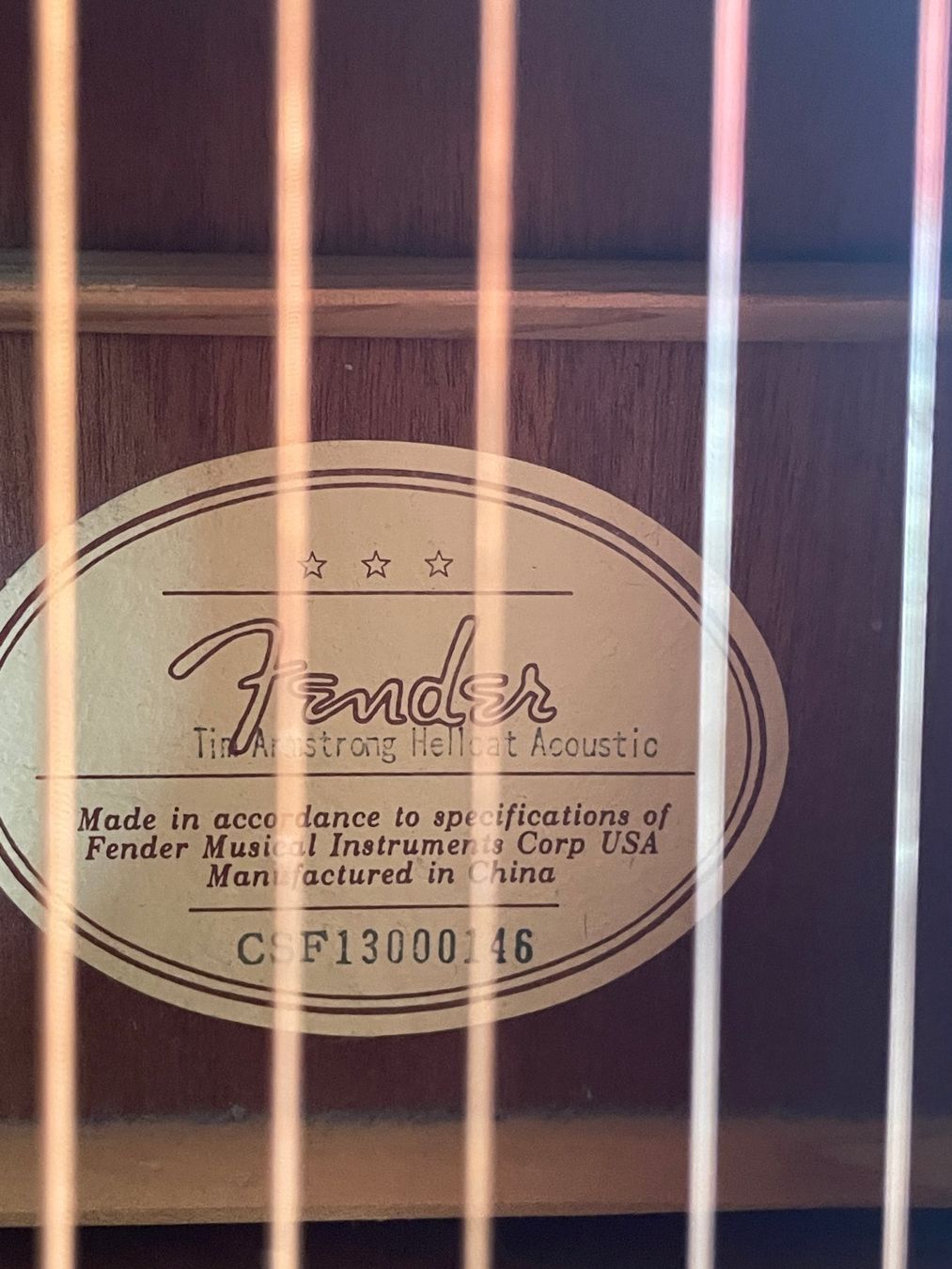 Fender Strumenti musicali: Fender Tim Armstrong Hellcat Acoustic – Nuovo (secondo la descrizione) da Zürich venduto da eric_kammermann 4
