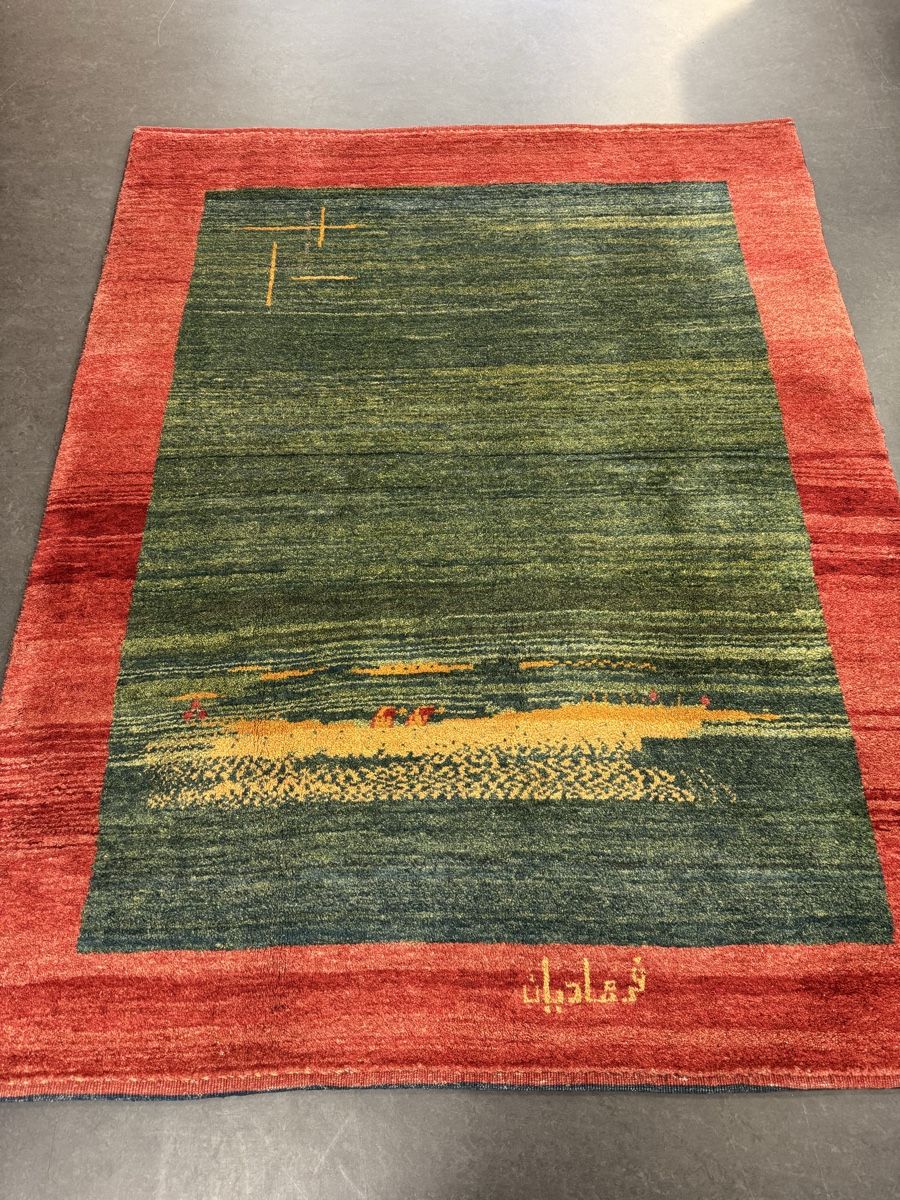Gabbeh Tappeti: Perserteppich Gabbeh / grün – Nuovo (secondo la descrizione) da Liestal venduto da galerie_nategh