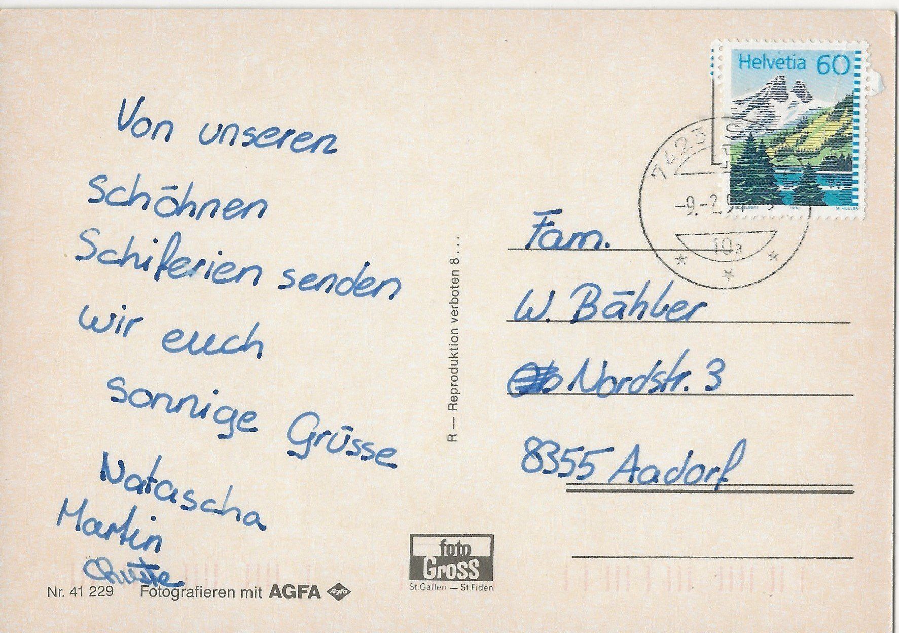 Cartoline postali: Sarn am Heinzenberg, 1994 – Usato da Frauenfeld venduto da Merk52 1
