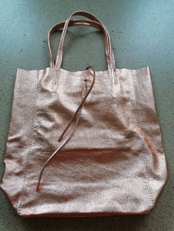 Shopper /Umhängetasche von Borse in Pelle rose/gold