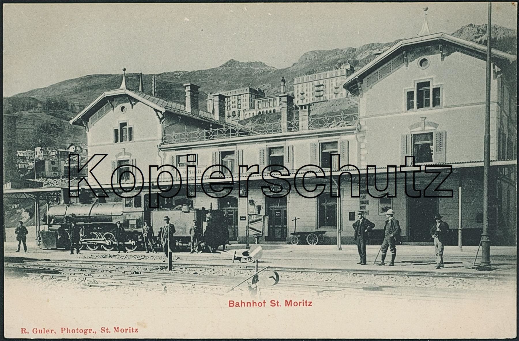 Cartoline postali: GRS St. Moritz - Bahnhof - Bahn RhB – Usato da Schindellegi venduto da Jonathan77