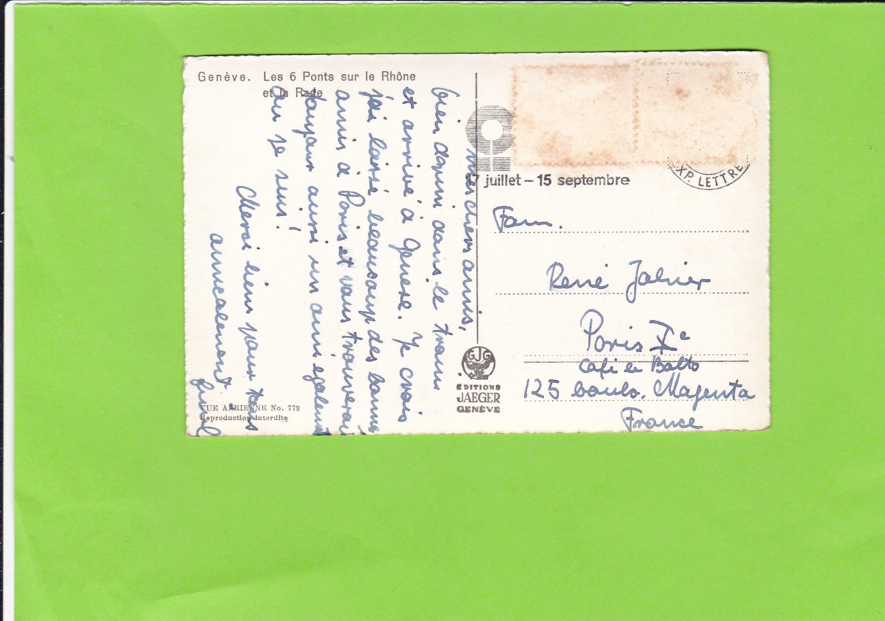 Cartoline postali: Genève-Les 6 Ponts – Usato da St. Peterzell venduto da neckertal 1