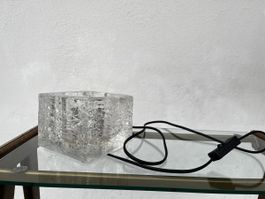 Space Age 70er Jahre Eisglas Plexiglas Tischleuchte