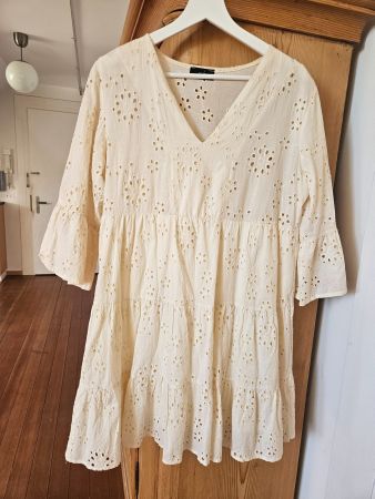 Sommerkleid Spitze Vanille 36