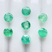 Natural Emerald Lot - 7 Pcs - 3.7 mm - 2.69 ct - Brazil