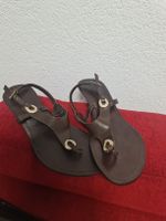 Sandaletten braun Grösse 41 Leder Verzierungen