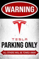 Tesla Parking Only Blechschild S 3 X Cybertruck Semi Musk EN
