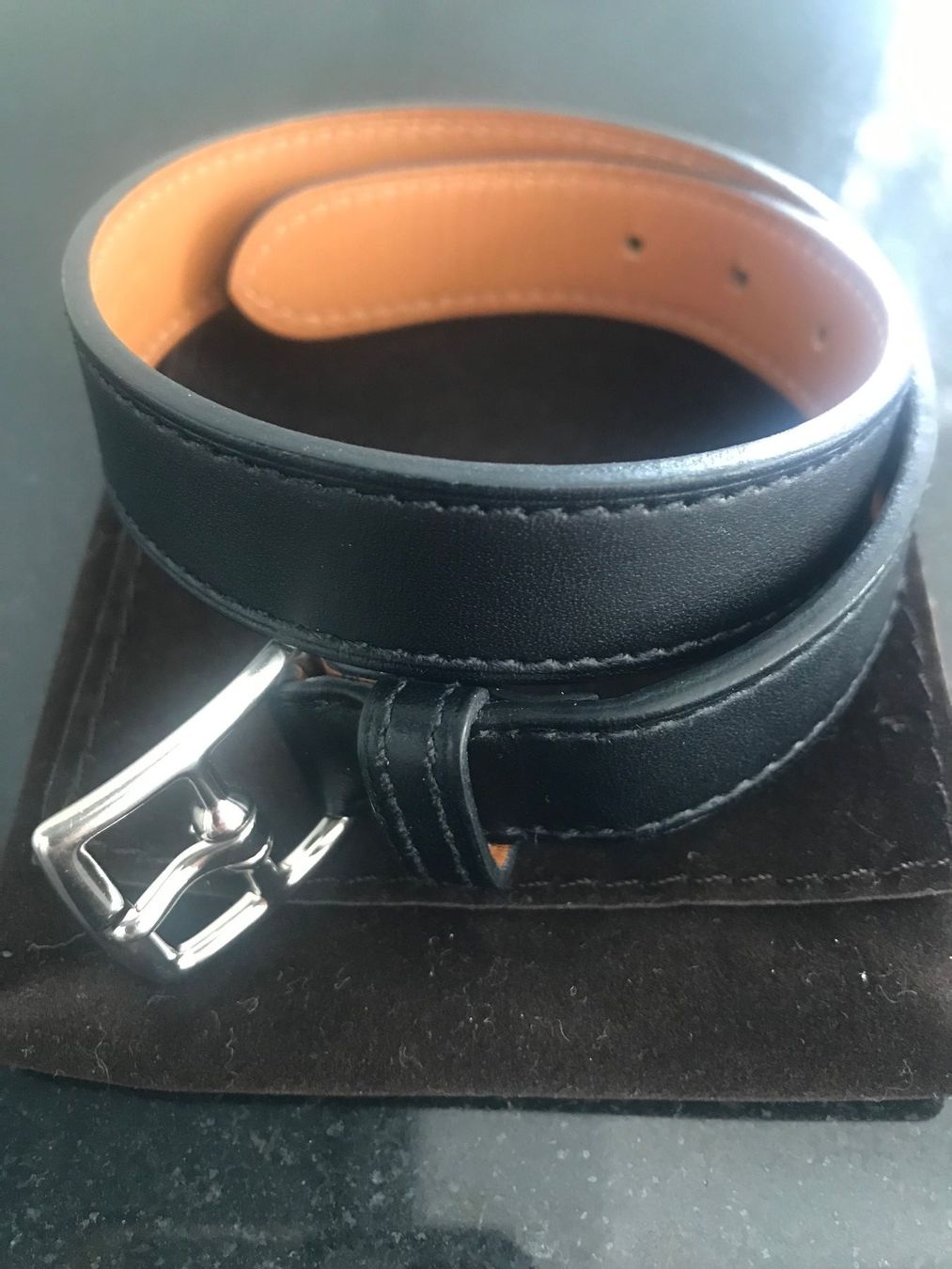 Hermès Bracciali & Braccialetti: Hermes, Lederarmand, schwarz – Usato da Kilchberg venduto da boudoir076 1