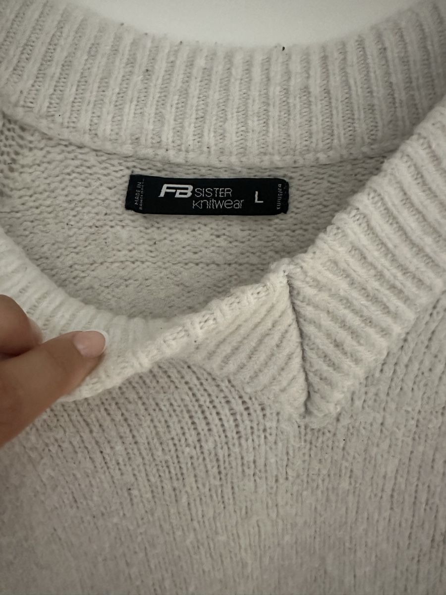 Maglioni & Felpe: FB Sister Knitwear Pullover, Weiss, Grösse L, Winter 46 – Usato da Reinach BL venduto da Alles_muss_weg00 2