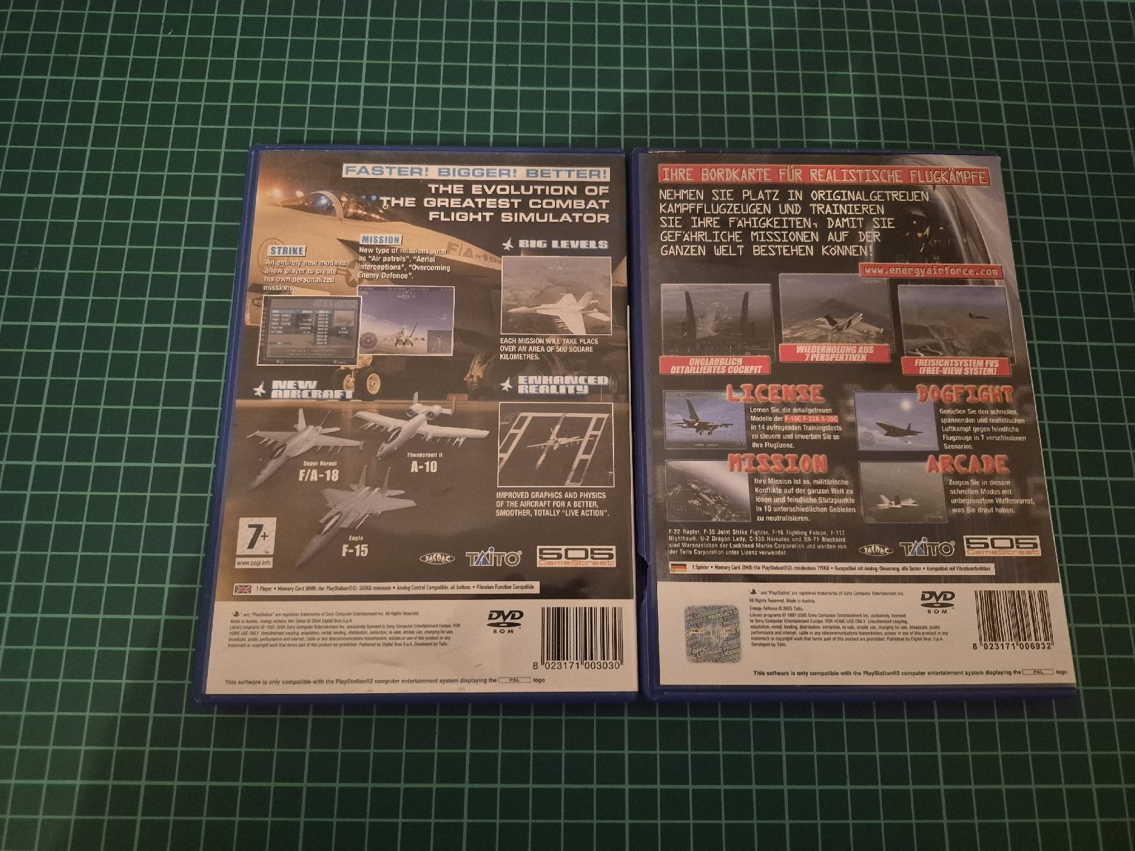 Sony Giochi: Energy Airforce PS2 Games Bundle - Air Strike and Force – Usato da Meyrin venduto da Retro-GZ 1