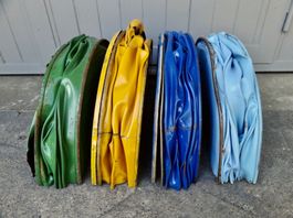 1 halbes Ölfass GEPRESST GELB Fass Blech Kanister Bidon
