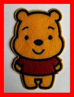 Winnie Pooh Bügelbild Badge Patch Bär Honig Comic Aufnäher