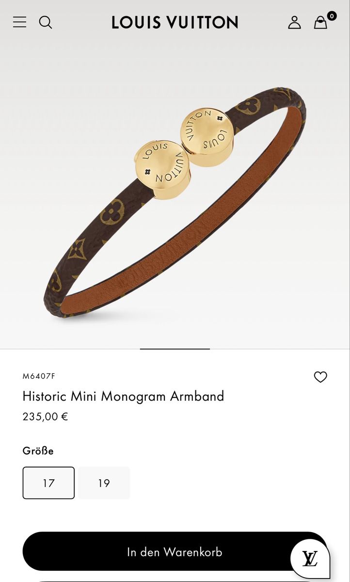 Louis Vuitton Bracciali & Braccialetti: original historic mini monogram armband – Usato da Sarmenstorf venduto da Nila78 6