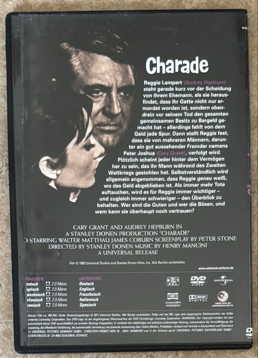 Alle DVDs: CHARADE – Neu (gemäss Beschreibung) aus Dietikon von AndreaSch01 1