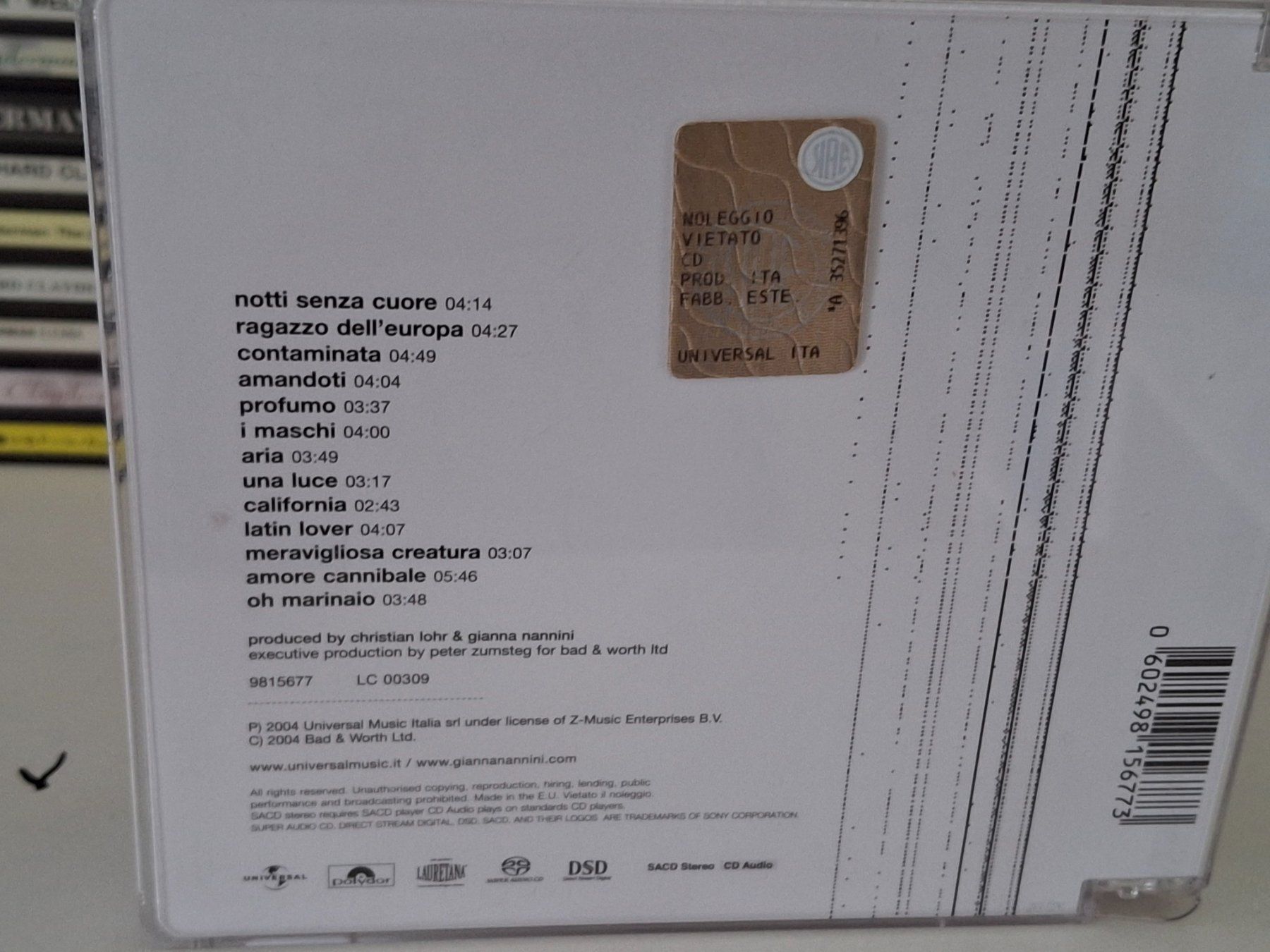 CDs: CD Gianna Nannini -  Perle    SACD – Gebraucht aus Aarberg von Jackup1 1
