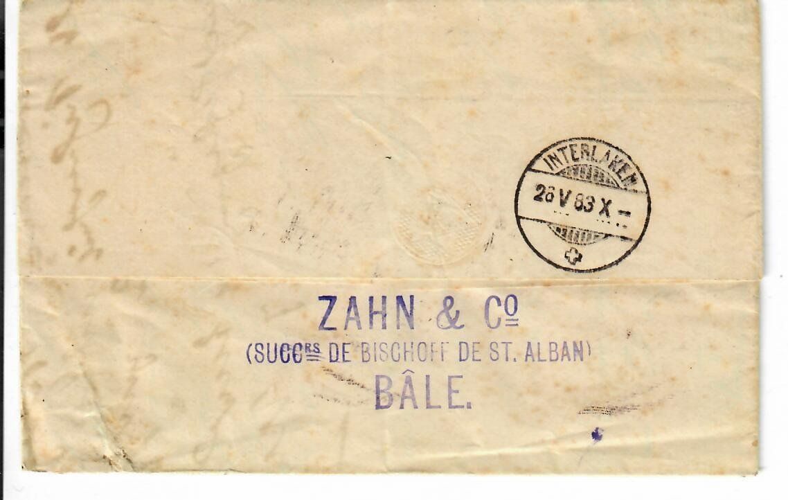 Tutti i francobolli: Basel  - Interlaken  1883 – Usato da Hochdorf venduto da Ziegel-16 1