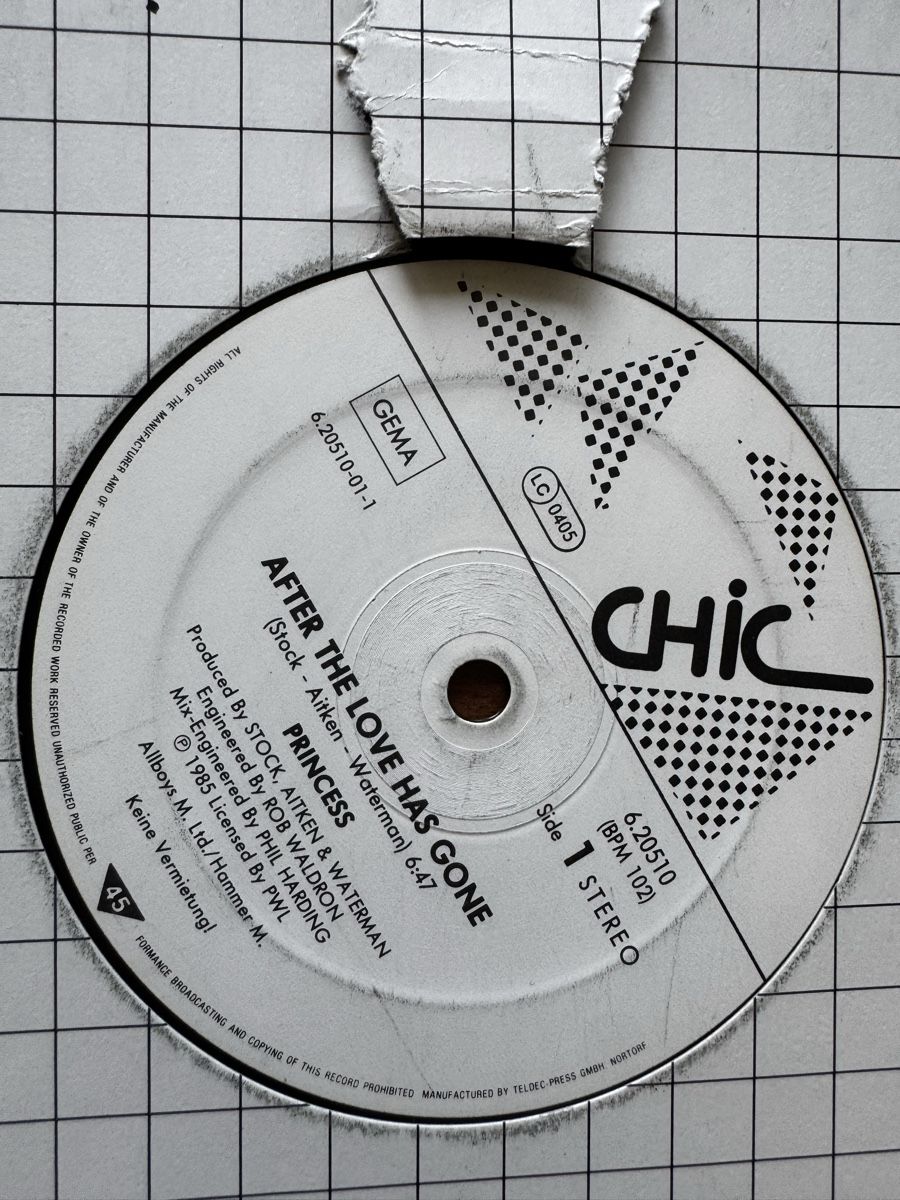 Dischi in vinile: Princess - After The Love Has Gone - 12" Maxi - 80s – Usato da Rorbas venduto da BlackstarRecords 1