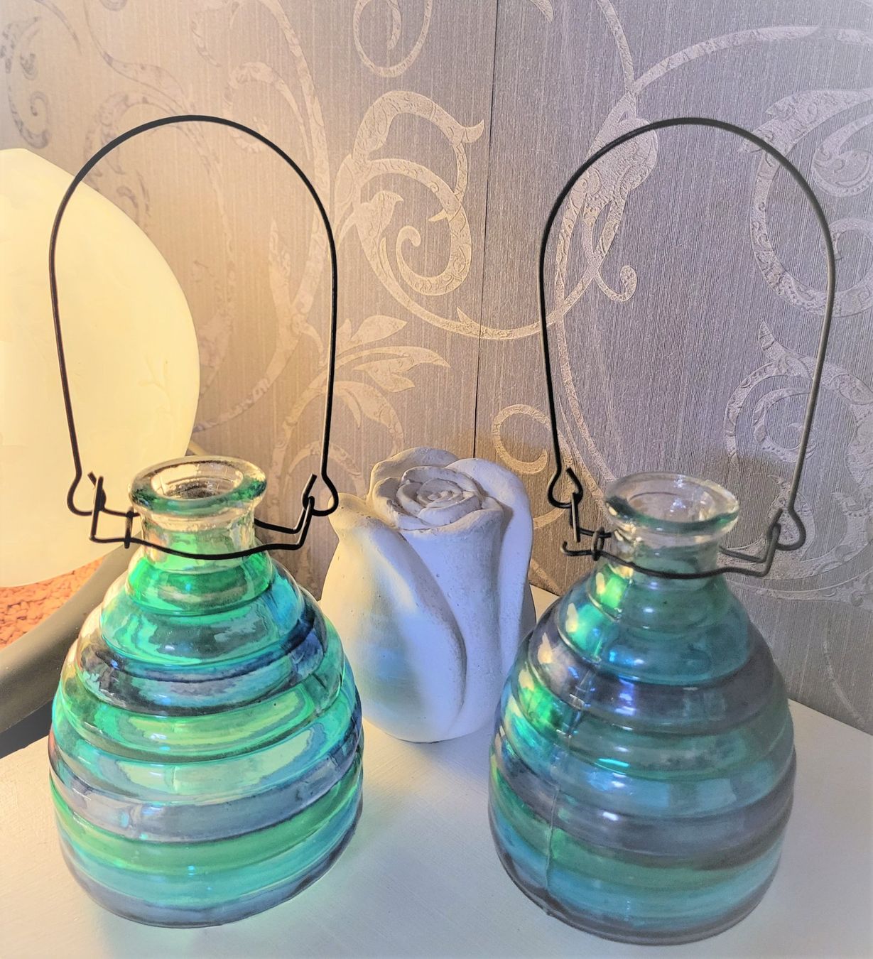 Tutte le decorazioni: 2 bunte Boho - Chic Gläser – Usato da Schafhausen im Emmental venduto da Herzrose