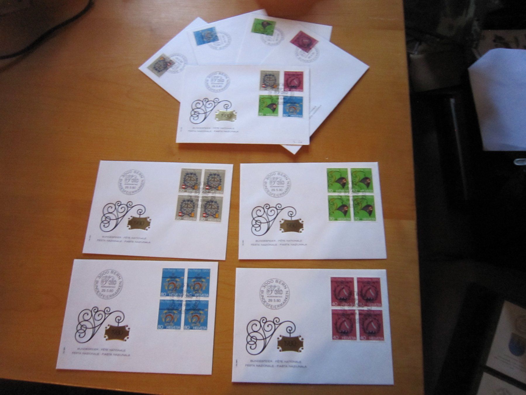 Tutti i francobolli: PP 1980 FDC Serie einzeln und 4er – Usato da Gordola venduto da Polentaefung