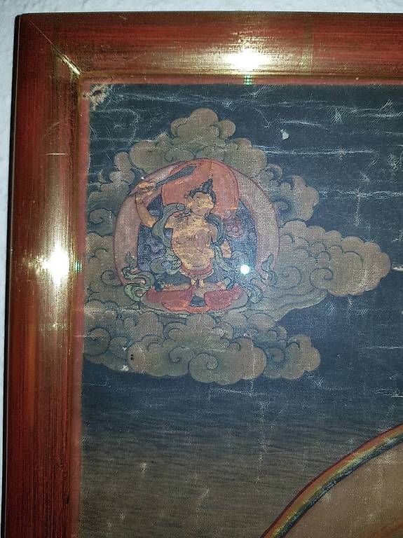 Dipinti: Antike Thangkha Guru Rimpoche – Usato da Waltensburg/Vuorz venduto da Buddhas 3