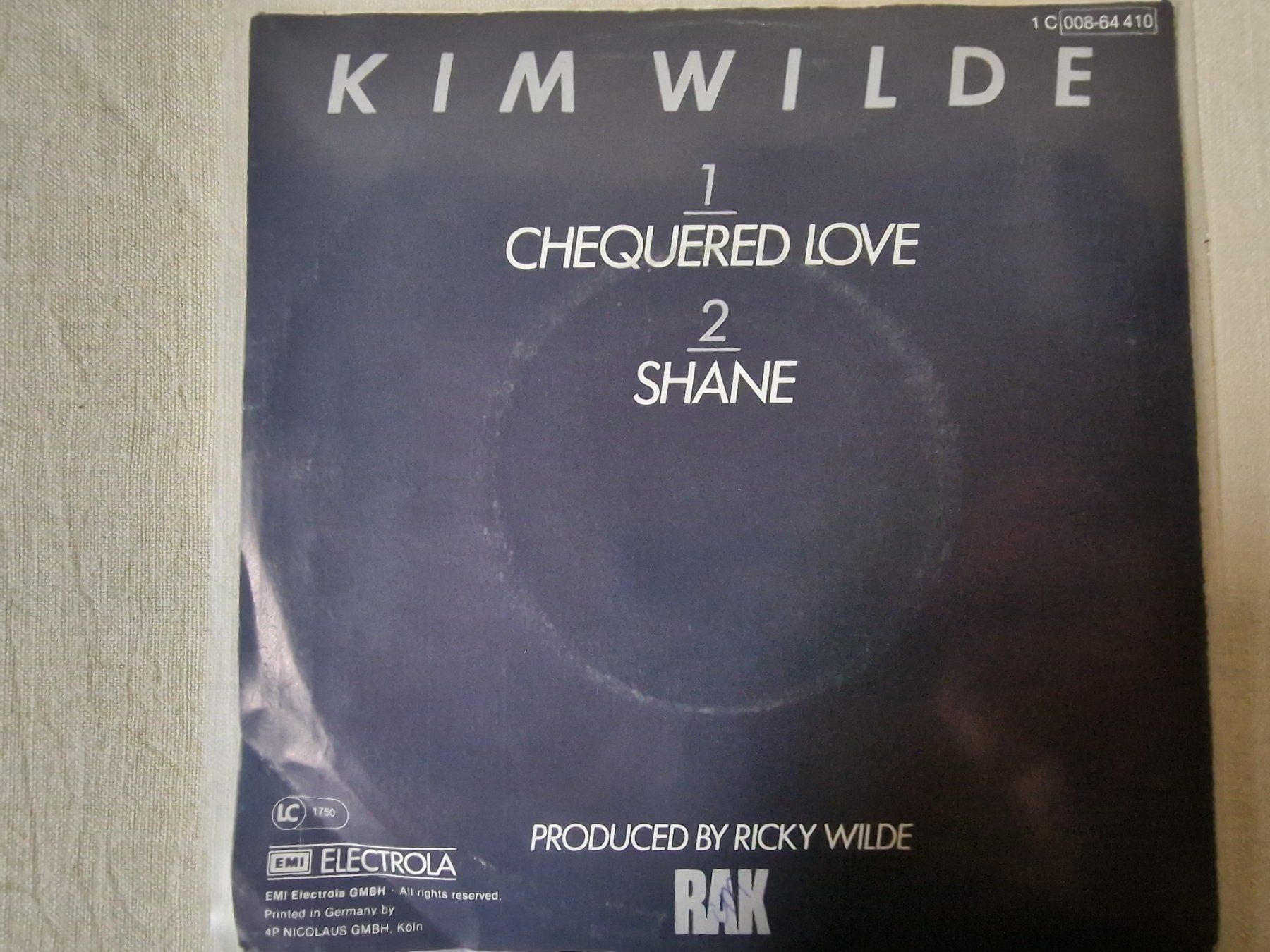 Schallplatten: Kim Wilde Single – Chequered Love – Gebraucht aus Root von atelier22 1