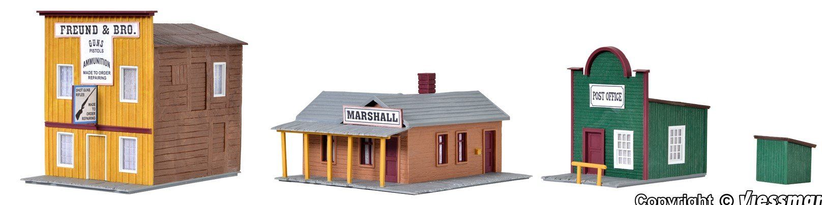 Kibri Modelleisenbahnen: Kibri 38504, Westernhäuser Ensemble Marshall, H0 – Neu und originalverpackt aus Arbon von lyres 5