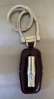 Schlüsselanhänger Longchamp Leder dunkelrot Metall neu